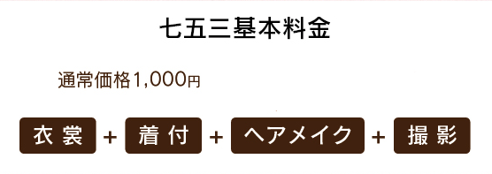 七五三基本料金1,000円