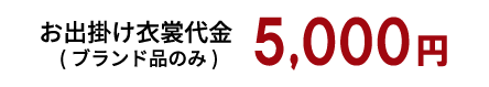 お出掛け衣装代金5,000円