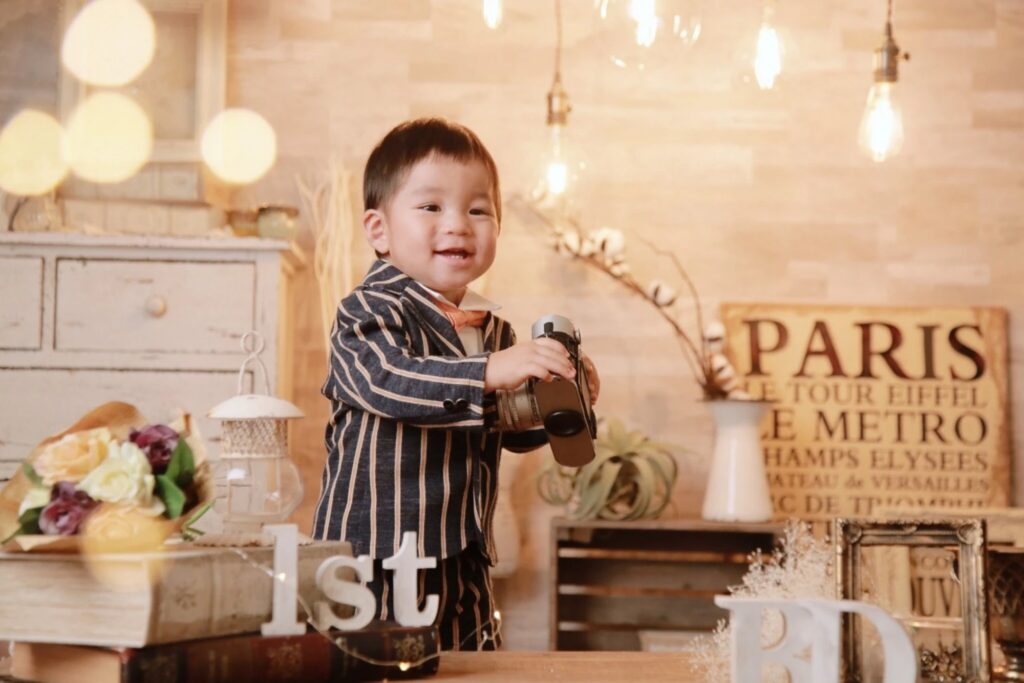 1歳バースデーフォト｜広島市の写真スタジオ「笑顔創造写真館ニコ」